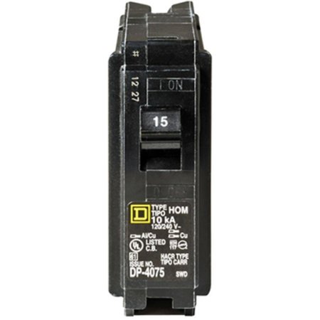 SQUARE D Miniature Circuit Breaker, HOM Series 20A, 1 Pole, 120/240V AC HOM120CP